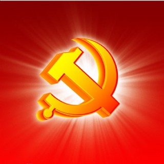 光芒四射的党徽原创图片