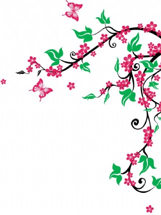 矢量藤蔓矢量花纹花边花藤